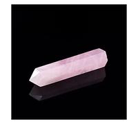 JUIYU Pietra di Cristallo 1 pz Cristallo di Quarzo Rosa Naturale Punto Colonna di Cristallo Esagono Lucidato A Mano for La Decorazione Domestica Regali di Natale Regali (Size : 11-13cm)