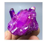 JUIYU Pietra di Cristallo Campione a grappolo di Cristallo di Quarzo Aura di Fiamma Viola Regali di Natale Regali