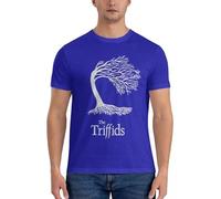 jujiabao Triffids-Tree-And-Logo-in-White-Tree-by-Martyn-P-Casey-Essential-T-Shirt-Men-Graphic Blue M