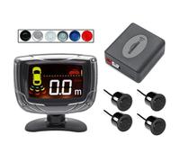 JUJNE Kit sensore di parcheggio fili, display LCD, allarme, monitoraggio retromarcia, rivelatore