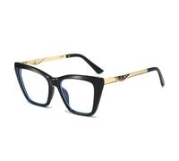 JUJNTNT Montatura per occhiali da vista Cat Eye da donna (nera)