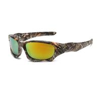 JUJNTNT Occhiali da sole da uomo Steam Punk Future Technology per sport all'aria aperta, ciclismo, guida (rosso mimetico)