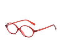 JUJNTNT Occhiali da sole ovali piccoli alla moda da donna, stile retrò, punk, rivetti, da uomo, UV400 (rosso trasparente)