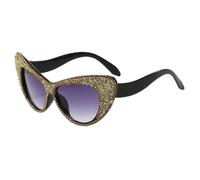 JUJNTNT Occhiali da sole oversize Cat Eye da donna con strass, di lusso, con diamanti, punk, UV400 (C9)