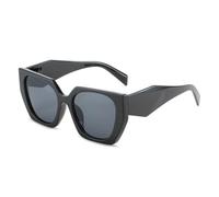 JUJNTNT Occhiali da sole oversize Cat Eye da donna e uomo, stile retrò, UV400, poligono (2)