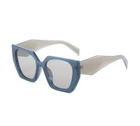 JUJNTNT Occhiali da sole oversize Cat Eye da donna e uomo, stile retrò, UV400, poligono (3)