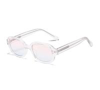JUJNTNT Occhiali da sole piccoli da donna e da uomo con rivetti, UV400, punk vintage (C6Clear-PinkBlue).