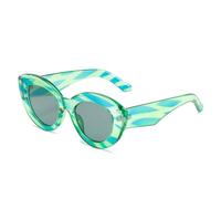 JUJNTNT Occhiali da sole retrò oversize Cat Eye colorati per donna e uomo, UV400 di tendenza (4)