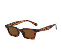 JUJNTNT Occhiali da sole retrò piccoli da donna sfumati UV400 (leopardo)
