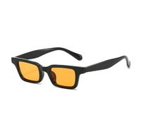 JUJNTNT Occhiali da sole retrò piccoli da donna sfumati UV400 (nero arancione)