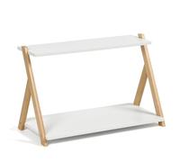 JUJOYBD Etagere - Mensola da cucina a 2 ripiani, in legno, a due ripiani, per cucina, piano di lavoro, autoportante, portaspezie, supporto per cupcake, facile montaggio