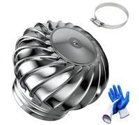 JUJUJ 1 Ventilatore da Tetto in Acciaio Inossidabile da 12 Pollici - Tappo di Scarico efficiente for Un Flusso d'Aria e Una Ventilazione ottimali(160mm)