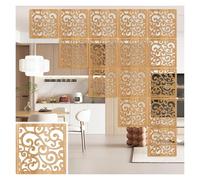 JUJUJ Eleganti Pannelli divisori sospesi in Legno e plastica - Personalizzabili 11,4" x11,4 for Un Arredamento Elegante for la casa e L'Ufficio(Natural a,6Pcs)