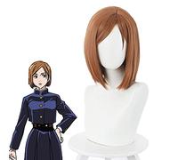 Jujutsu Kaisen Anime Nobara Kugisaki Brown Hair Girls Women Cosplay Wig + Wig Cap Synthetic Halloween Party Props