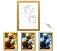 Jujutsu Kaisen Cornice per Foto, Gojo Satoru Illuminazione Decorativa Creativa, Plug-in USB Cornice per Foto Luminosa a LED 22,2 * 17,2 * 4,5cm, per Caffetteria, Uffici, Soggiorni, Camere da Letto, C