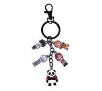 Jujutsu Kaisen Portachiavi con 5 personaggi Chibi | Metallo | Satoru, Panda, Megumi, Nobara, Yuji