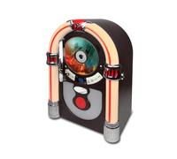 Jukebox digitale Bluetooth con lettore CD Altoparlante retro-stile Radio FM vintage Porta AUX e luci LED colorate (con lettore CD)