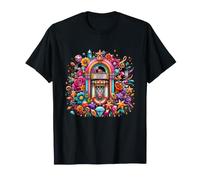 Jukebox - Dischi in Vinile Colorati con Stelle Floreali Maglietta