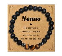 Jukeios Festa del Papà, Regalo Nonno Bracciale Idee da Nipote Nonno Compleanno Utile Braccialetto Festa dei Nonni,Regali da fare al Natale