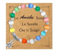 Jukeios Regalo Amica Bracciale Amicizia Compleanno Migliore Amica Idee Originali Natale Portafortuna Regali per Amiche e Amici Compleanno