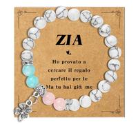Jukeios Regalo Zia Bracciale Regali Zia Natale Compleanno da Nipote Nipoti,Idee RegaloZia Speciale Braccialetto Da Fare Alla ZiaMigliore