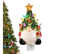 Jukeoiu Albero Di Natale Con Figura Di Illuminato - Statuine in Resina,a Forma di Albero di Natale,Per La Scrivania L'Ufficio La Casa La Stanza Le Vacanze Le Feste E Il