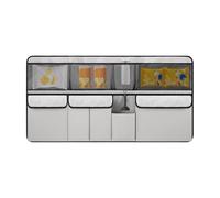 Jukeoiu Organizer per bagagliaio auto, grande organizer impermeabile per bagagliaio, con divisori multipli, per pannolini, snack, scarpe, viaggi, campeggio, camion