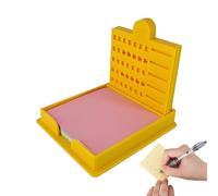 Jukeoiu Stencil per appunti adesivi | Supporto per blocco di foglietti adesivi, dispenser per appunti con stencil, organizer da scrivania compatto per la casa, la scuola, il posto di lavoro, i