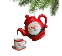 Jukeoiu Teiera natalizia ornamentale | 2D acrilico vintage teiera decorazione natalizia - forniture per feste ciondolo per decorazione, mensola, soggiorno, auto, camera da letto, parete