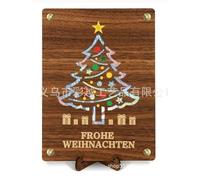 Jukibole Biglietto di Natale in legno, confezione regalo in denaro, con supporto, con ringraziamento, XL (20 x 15 cm), confezione regalo in legno, Natale, biglietto di Natale per famiglia e amici