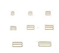 JUKIJI Cinturino Reggiseno in Metallo Fibbie Regolabili Cursori Biancheria Intima Anelli Clip per Regolazione Lingerie Accessori Fai da Te 50 Pezzi 6mm~25mm-25mm,Gold Slider