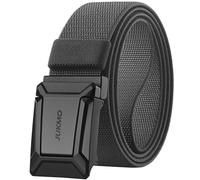 JUKMO Cintura tattica elasticizzata da uomo, militare, da lavoro, escursionismo, 3,8 cm, in nylon elastico, a cricchetto a sgancio rapido, Grigio, XX-Large-for Waist 50"-54"(Length 61")
