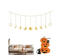JUKOTA 1 Pezzo Ghirlanda Fasi Lunari con Catene, Fase Luna Muro Decorazione, Luna Fase Appeso Ghirlanda, Boho Originale Appeso Art Room Decor for Casa, Ufficio, Cameretta, Dormitorio