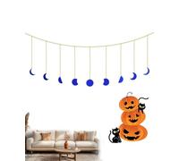 JUKOTA 1 Pezzo Ghirlanda Fasi Lunari con Catene, Fase Luna Muro Decorazione, Luna Fase Appeso Ghirlanda, Boho Originale Appeso Art Room Decor for Casa, Ufficio, Cameretta, Dormitorio(Blu)