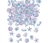 JUKOTA 100 pezzi di coriandoli estivi a tema sirena, decorazione da tavolo per feste di compleanno per bambini e feste a tema mare, decorazioni marine per stanza e tavolo