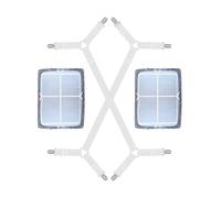 JUKOTA 2 ferma lenzuola regolabili, ferma lenzuola elastici, ferma lenzuola elastico con clip metalliche, tendi lenzuola, clip per lenzuolo con angoli, adatti per lenzuola antipiega, materassi