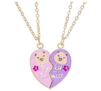 JUKOTA 2 Pezzi Collana Dell'Amicizia Capibara, Collane Dell'Amicizia Capibara per 2 Ragazze, Collana Amiche del Cuore BFF Mani Cuore Collane Corrispondenti, Pendente Capibara (Stile 2)