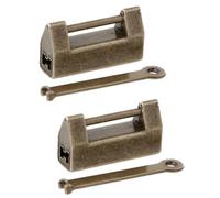 JUKOTA 2 pezzi Estetico lucchetto chiave antico con design cinese unico proteggere i vostri tesori con stile vintage(con chiave)