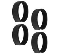 JUKOTA 4 paia di elastici neri per camicette e pantaloni con chiusura in adesivo magico, per escursionismo, pesca, caccia, ciclismo, giardinaggio, uniformi militari, Nero, Taglia unica