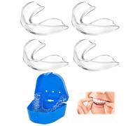 JUKOTA 4Pcs Bite Bruxismo Notturno Automodellante, Anti Digrignamento dei Denti, 2 Taglie Denti Bocca Guardia, per il byte bruxismo la rettifica dei denti, migliora il sonno