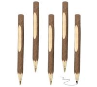 JUKOTA 5 pezzi Penna Legno, Avanzato Creativo Originale Originale de Ecologico Ecologico Fatto A Mano Penna A Sfera In Legno A Sfera Penna, in legno naturale - Lungo