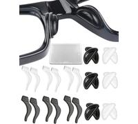 JUKOTA 6 paia di Ferma Occhiali e naselli, Ferma Occhiali In Silicone, Antiscivolo per Occhiali cuscinetti in morbido Silicone occhiali da vista antiscivolo Gancio ferma occhiali in silicone, Grande