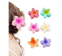 JUKOTA 6 PCS Fermagli per Capelli Forma di Fiore Donna,6cm/2.36" Fermaglio per Capelli Colorato con Plumeria Hawaiana,Accessori per Capello per Capelli-Spessi,Regali per Donne e Ragazze