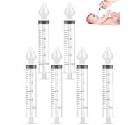 JUKOTA 6 Pezzi Irrigatore Nasale,10 ml Aspiratori nasali Dispositivo di Risciacquo per Lavaggio Cavo Nasale,Siringa per Lavaggi Nasali Bambini, Sicuro per il Naso,trasparente