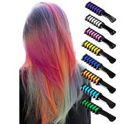 JUKOTA 8 pezzi Set Gessetti Colorati Per Capelli Carnevale 2025 I 8 Colori Lavabili I Gessetti de Capelli Per Bambine Dai 4 Ai 10 Anni I Costumi di Carnevale, Truccabimbi E Body Painting