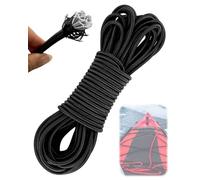 JUKOTA Cord Corda Elastica 6mm 15M Corda di Gomma Cavo Elastico Marino, Robusto 15M Corde Elastiche,corda elastica per teloni,Bungee Resistenti Campeggio Bivvy Bivi Conservazione Fai da Te Multiuso