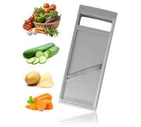 JUKOTA Mandolina Affettaverdure con Lama Regolabile in Acciaio Inox,Affettaverdure Portatile Extra Affilate,Mandolina da Cucina con Manico Ergonomico per Patate Carote Cetrioli(Grigio)