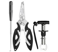 JUKOTA Pinze da pesca in acqua salata con lame in lega di molibdeno-vanadio, leva-amo, pinza per anelli divisi, attrezzo da pesca multifunzionale e taglia-lenza