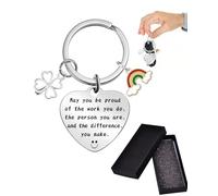 JUKOTA Portachiavi Collega Donne Regalo Colleghi Regali per Amica Idee Regalo Uomo Colleghe Amicizia Porta Chiavi Regalo per Colleghi Che Va Via Grazie Pensione Regali per Amica Maestra