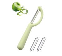 JUKOTA Sbucciatore Universale,Pelapatate a Forma di P in Acciaio Inossidabile,Pela Verdure con Manico Antiscivolo,Lama in Acciaio Inossidabile, per Verdure Frutta Carote,Lame di ricambio incluse